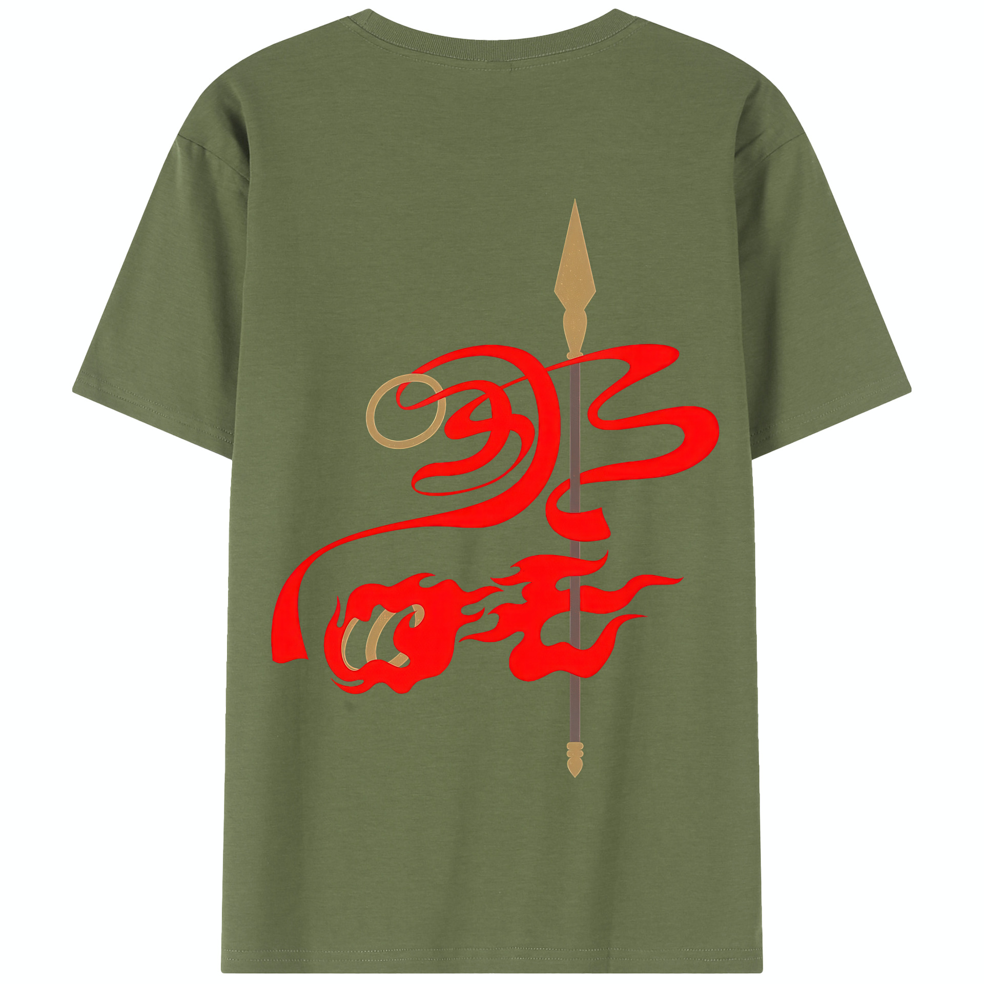 （画像用） Ne Zha 2 ナタ 魔童の大暴れ 綿100％半袖Tシャツ（背面プリント）